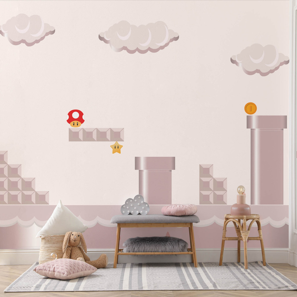 Papel de Parede Quarto Menino Videogame Fliperama Arcade 9m²