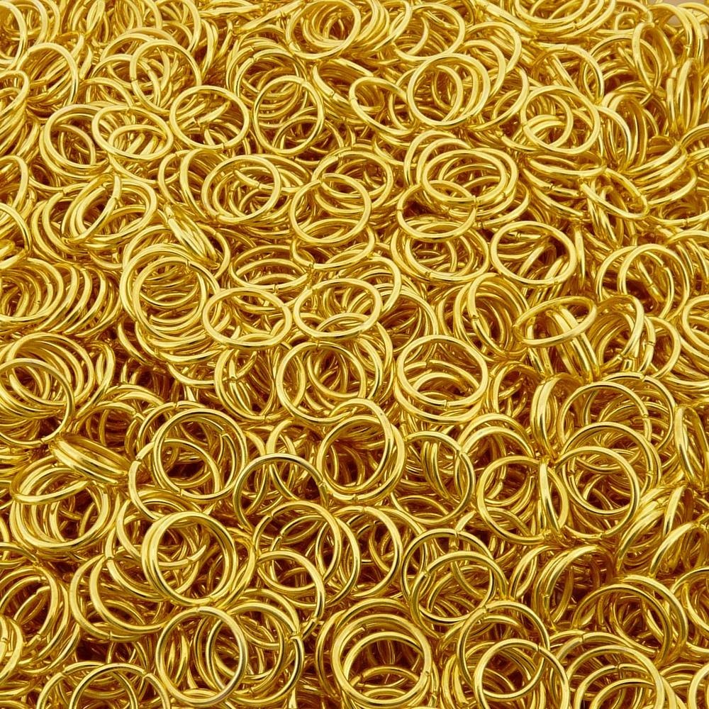 Argola Elo De Metal Dourado 12mm 100 Peças - Bijuterias Artesanato Chaveiros Lustres