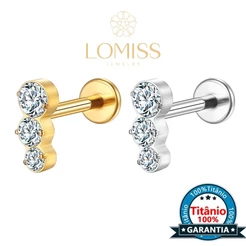【LOMISS】Piercing Helix Tragus Conch Boca-Medusa Labret Titânio Zircônia Cravejada