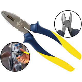 Alicate Universal Polido 7 Polegadas Profissional Cabo Emborrachado 117mm Brasfort em Oferta na Shopee