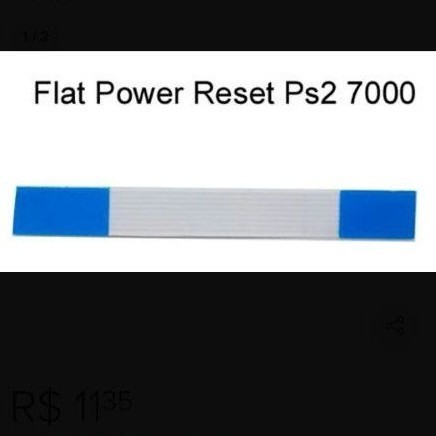Cabo Flat Placa Power Reset Playstation 2 Slim Compativel com SCPH-900XX , SCPH-700XX , SCPH-750XX, SCPH-770XX