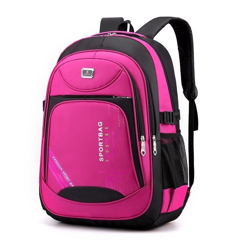 Mochila Rosa Feminina Grande Escolar Faculdade Impermeável Casual Esportiva Moda