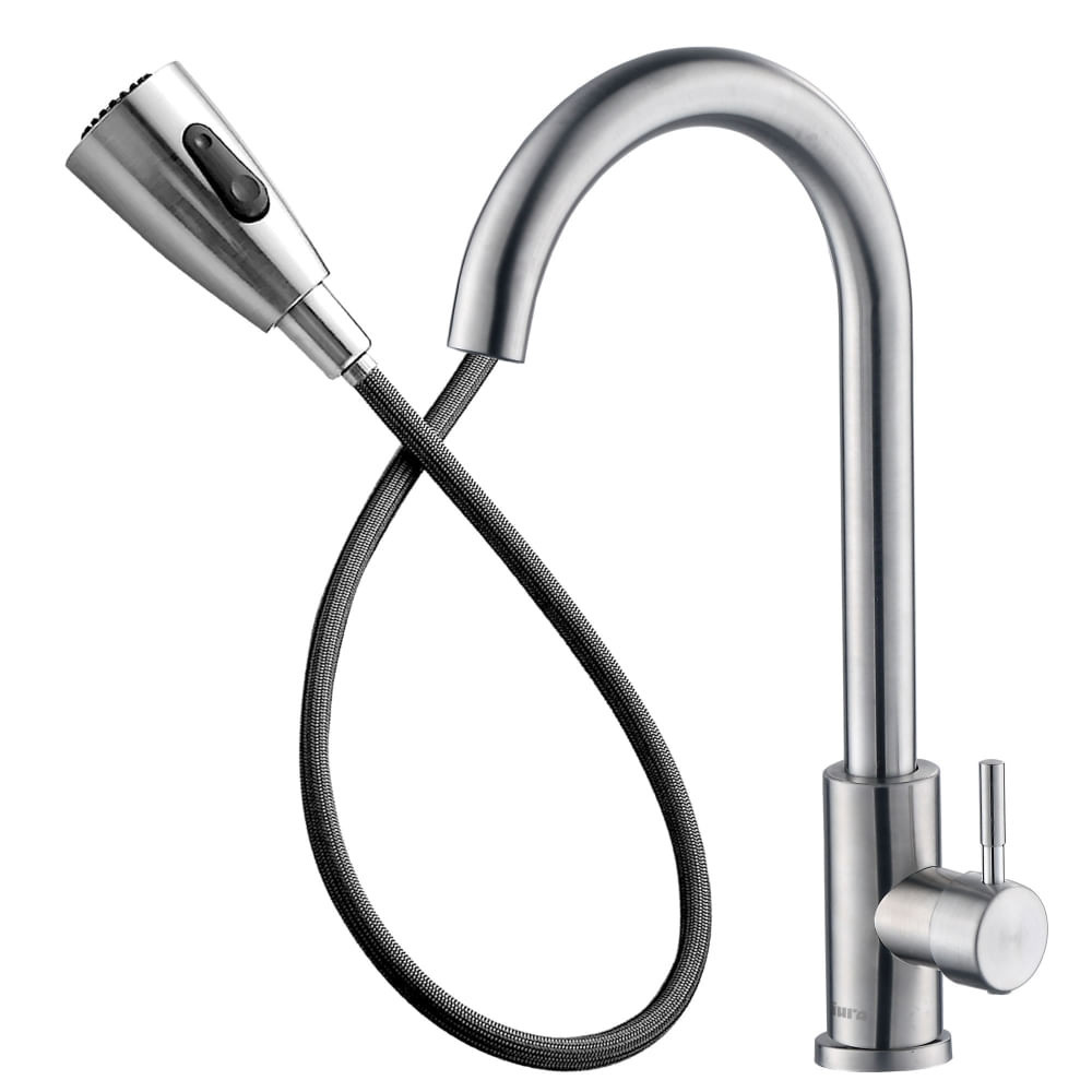 Torneira Misturador Monocomando Cozinha Extensível Iura Wass Quente E Frio Inox Escovado em Oferta na Shopee