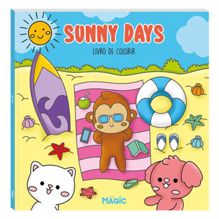 Livro Para Colorir Comfy Sunny Days Magic - 1 Unidade em Oferta na Shopee
