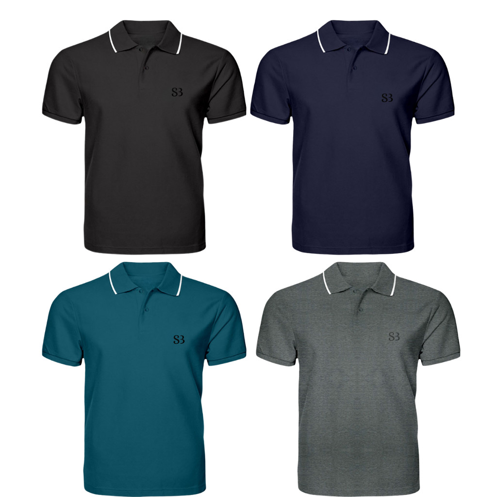 Kit 4 Camisas Blusas Gola Polo Algodão Piquet Tamanhos Grandes Especiais Plus Size G4 G5 G6