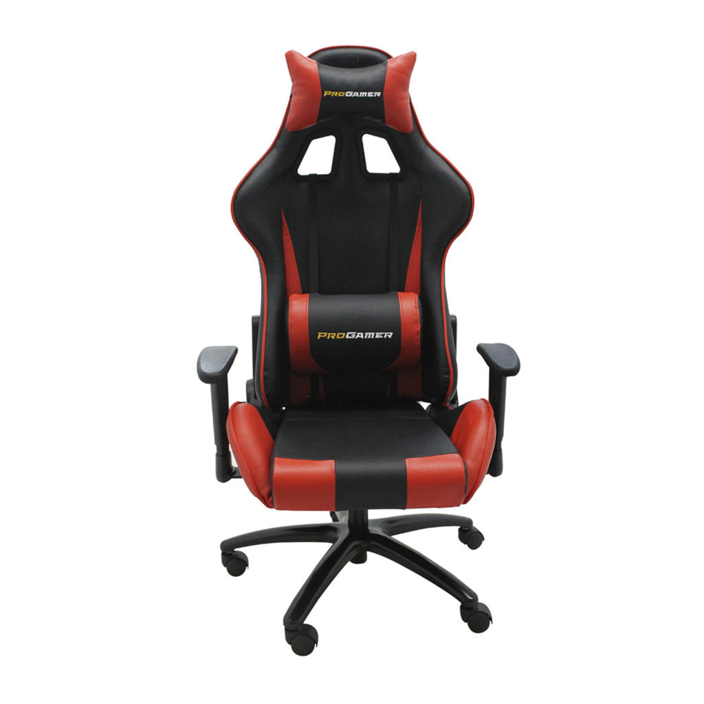 Cadeira Gamer Preto E Vermelho Com Regulagem De Altura Assento Braços Ergonômica