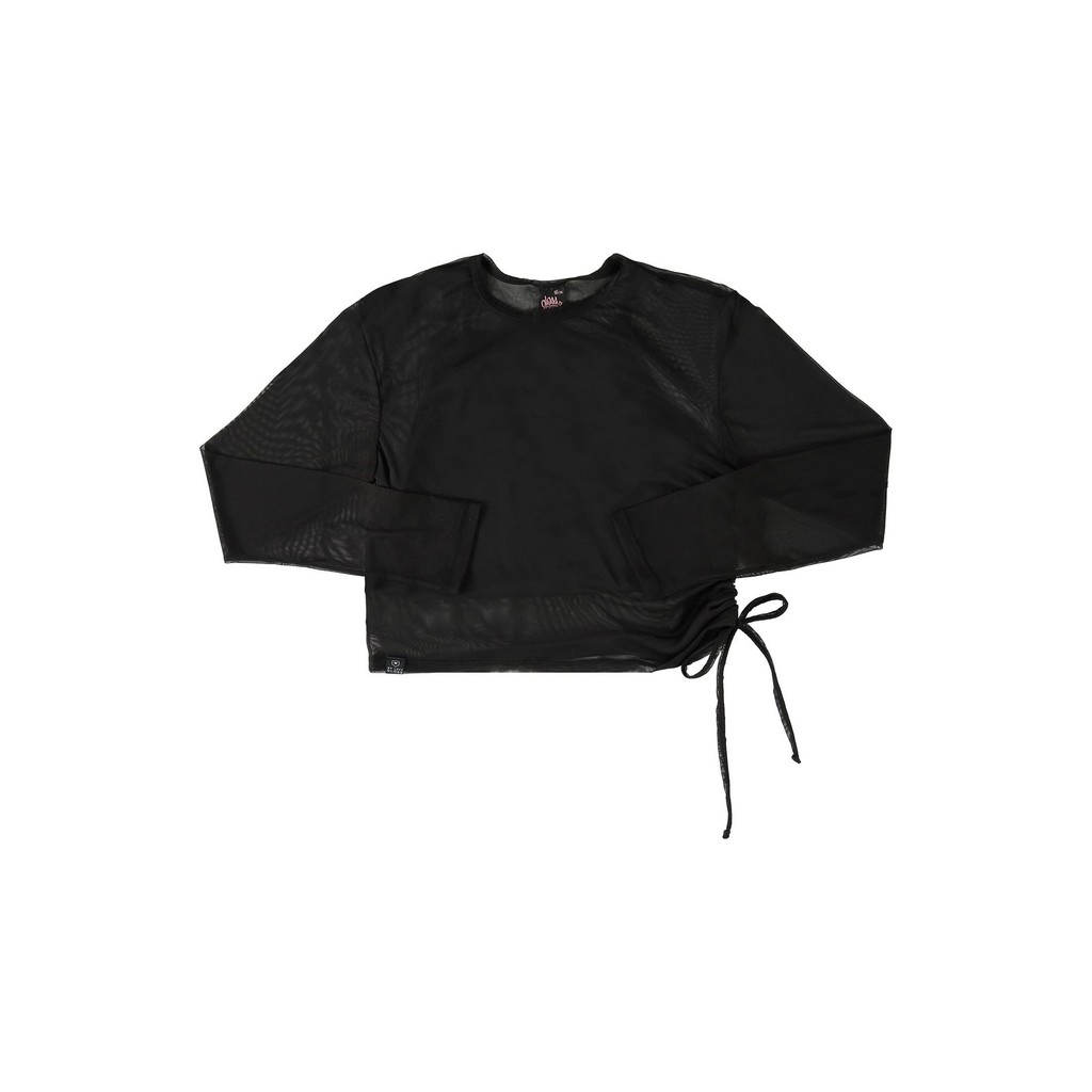 Blusa em Tule e Top em Cotton Juvenil Gloss