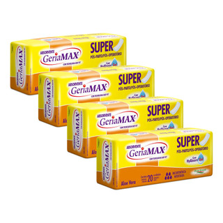 Kit 4 Absorvente Geriátrico GeriaMax Super 20 Unidades cada em Oferta na Shopee