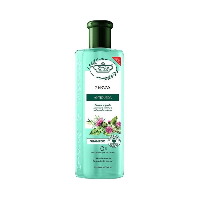 Shampoo Flores e Vegetais 7 Ervas Antiqueda 310ml em Oferta na Shopee