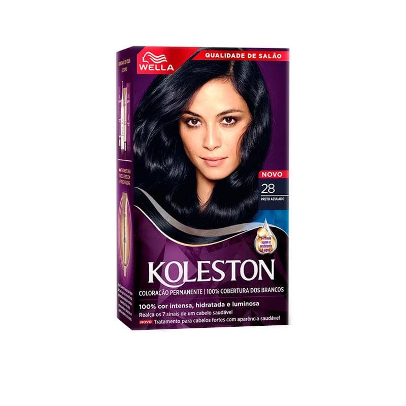 Tinta de Cabelo Koleston Preto Azulado 28 - Beauty