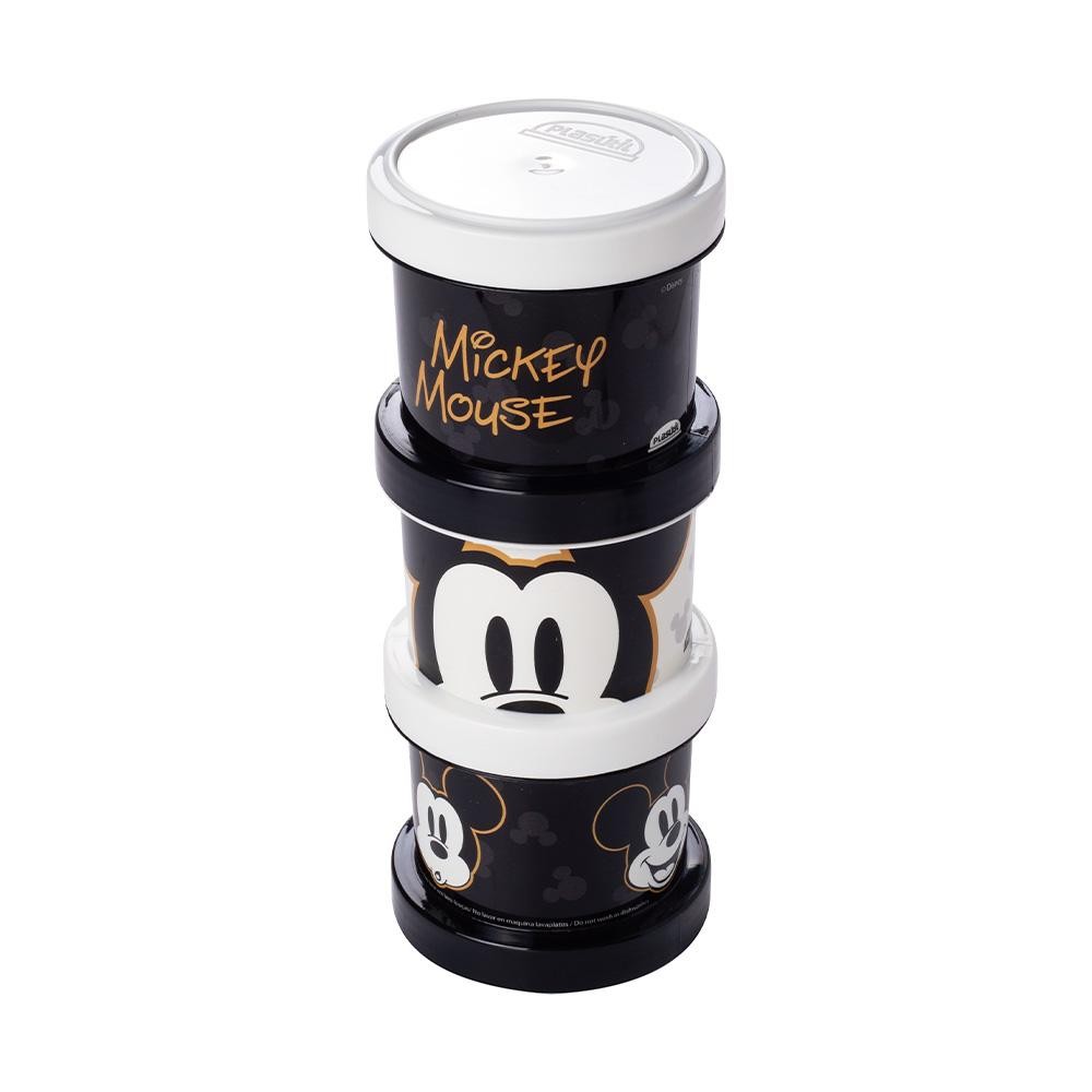Conjunto Organizador Mickey Empilhável Disney Plasútil em Oferta na Shopee