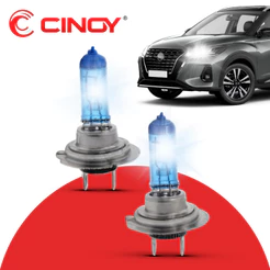Kit Par Lâmpadas Super Branca Tipo Xenon 8500K H7 55W 12V Para Carro