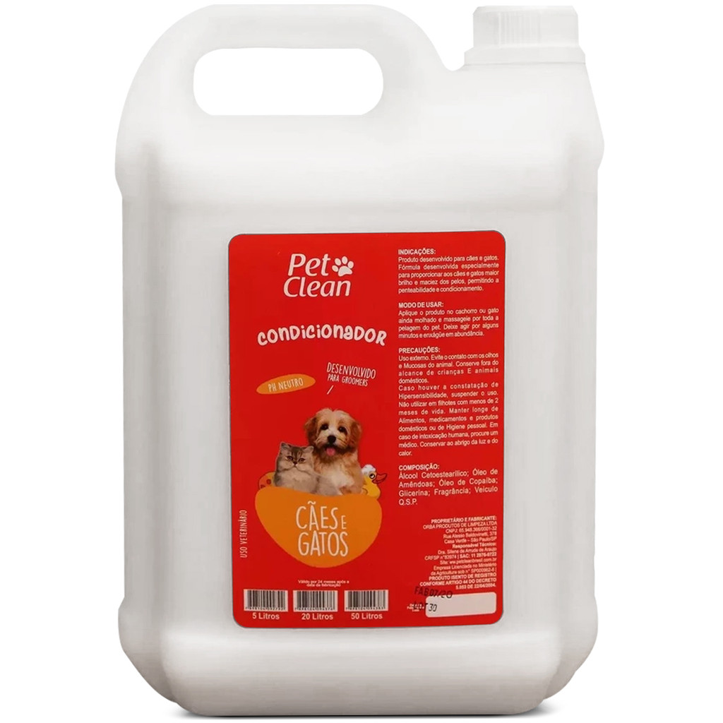 Condicionador Pet Clean Para Cães E Gatos galão de 5 Litros em Oferta na Shopee