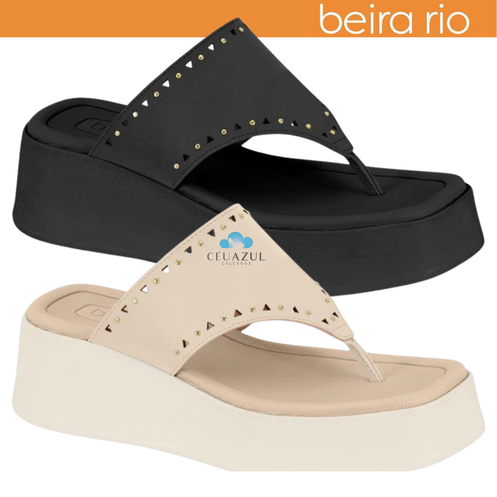 Tamanco Feminino Beira Rio Anabela Super Leve  Conforto