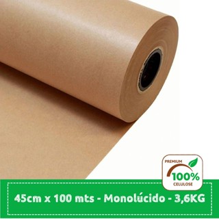 Papel Kraft 80g Com 45cm De Largura x 100 Metros Monolúcido Embalagem - Comércio E Embalagens em Oferta na Shopee