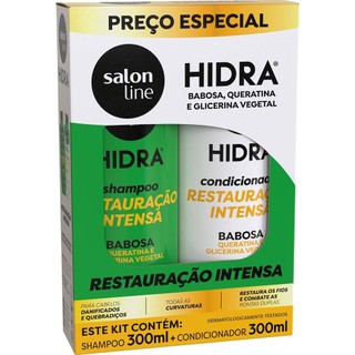 Kit Shampoo + Condicionador Salon Line Hidra Babosa e Queratina 300ml em Oferta na Shopee