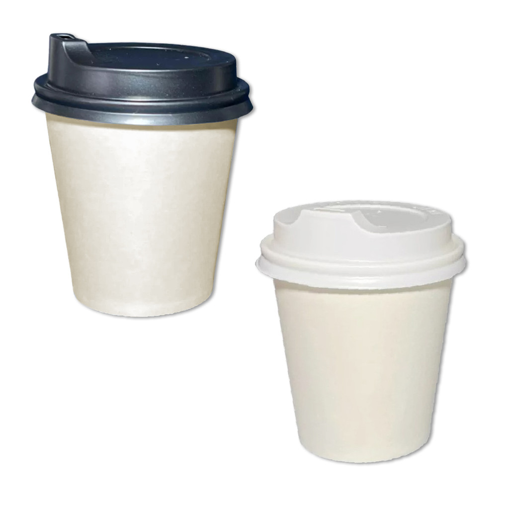 Copo Papel Branco 200ml C/ Tampa Biodegradável 100un Térmico em Oferta na Shopee