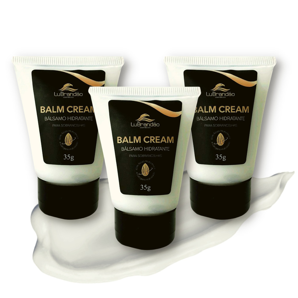 Trio Balm Cream Hidratante de Sobrancelhas Lu Brandão