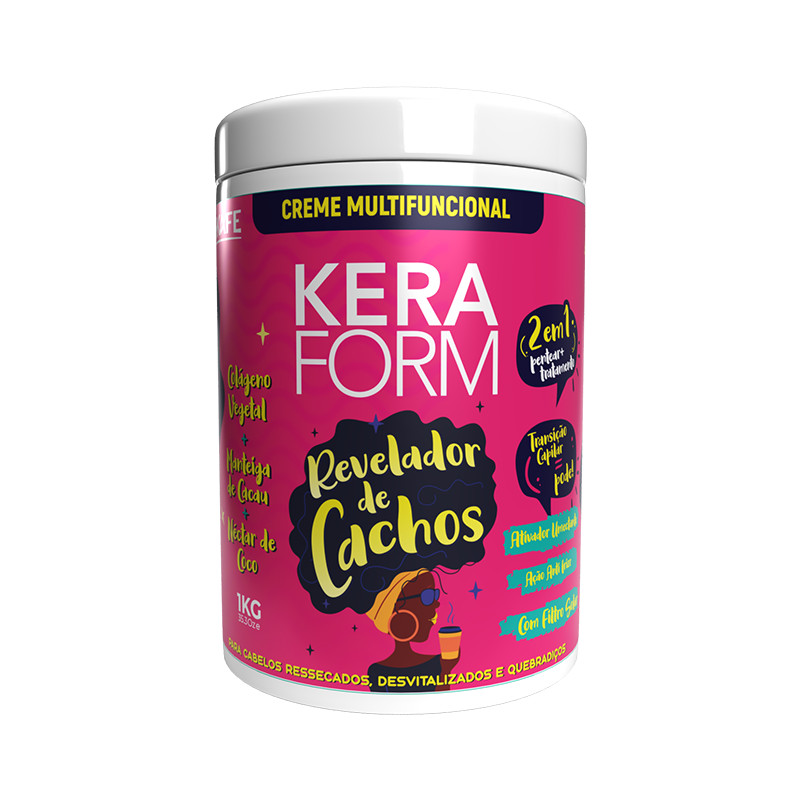 Creme Multifuncional Keraform Revelador de Cachos 1Kg em Oferta na Shopee