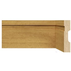 Rodapé MDF Frisado 10CMX2,40m 1002 Moldufama Kit 24,4m Carvalho Prime Frisado