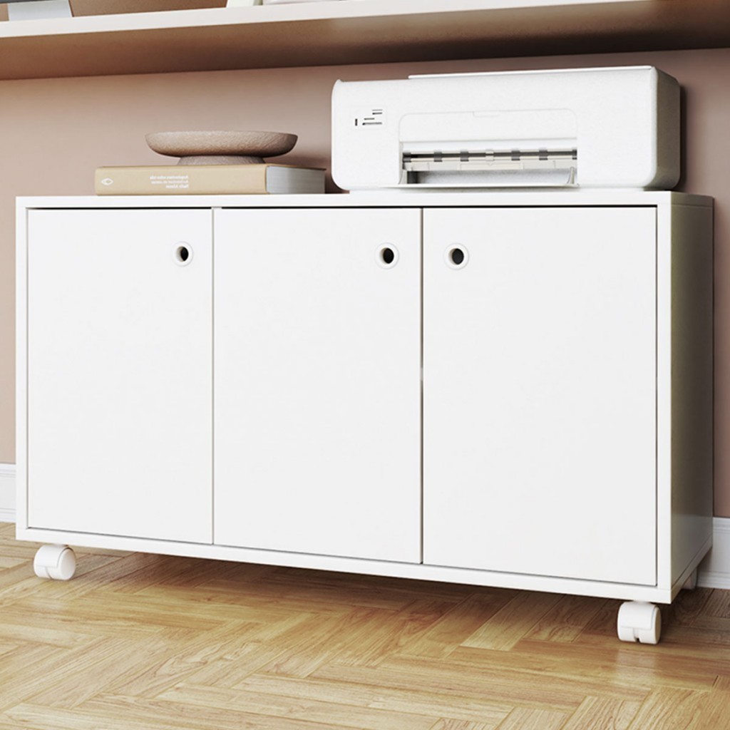 Armário para Escritório 3 Portas 1 Prateleira Branco Bho 54 - Brv - Home & Living
