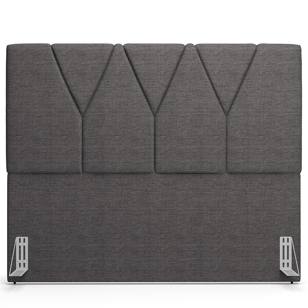 Detalhes do Cabeceira Cama Box Casal 140 cm Aurora W01 Linho Cinza Escuro - Lyam Decor