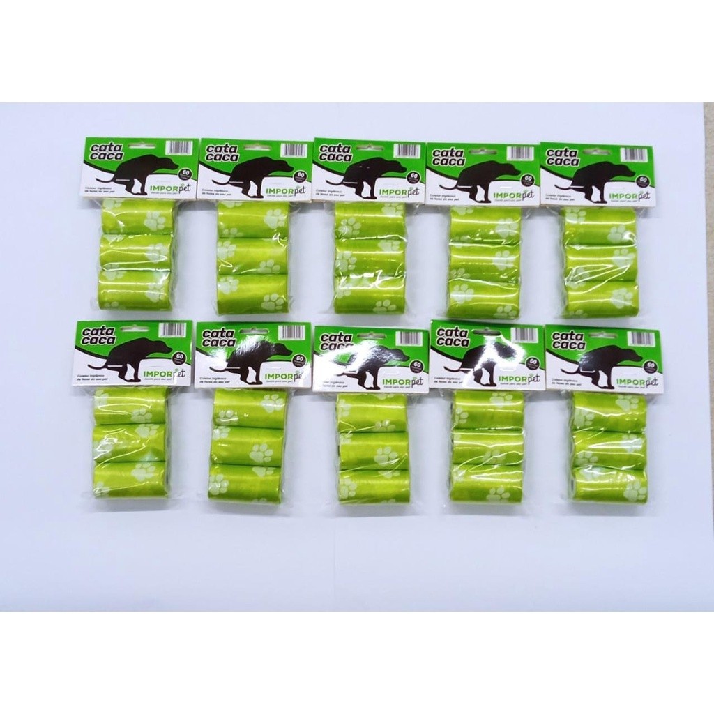 Saquinho Higiênico Cata Caca Pet KIT 10 pacotes