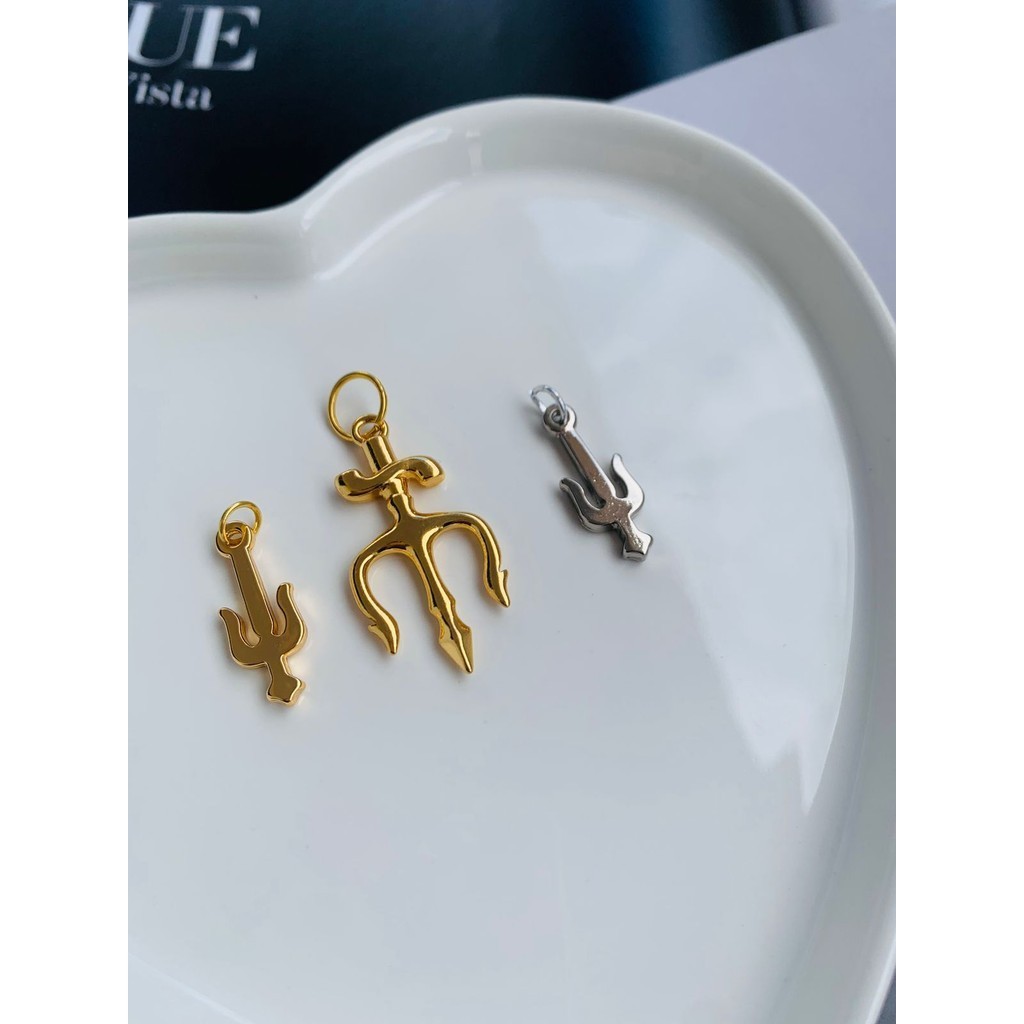 Berloques Religiosos Semi Joia para pulseiras Exu Tridente