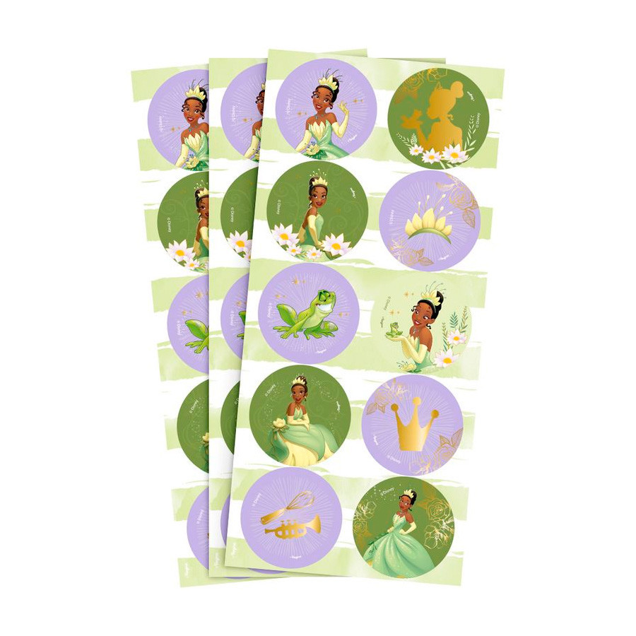 Adesivo Decorativo Redondo - Tiana  - 30 unidades - Regina - Rizzo em Oferta na Shopee