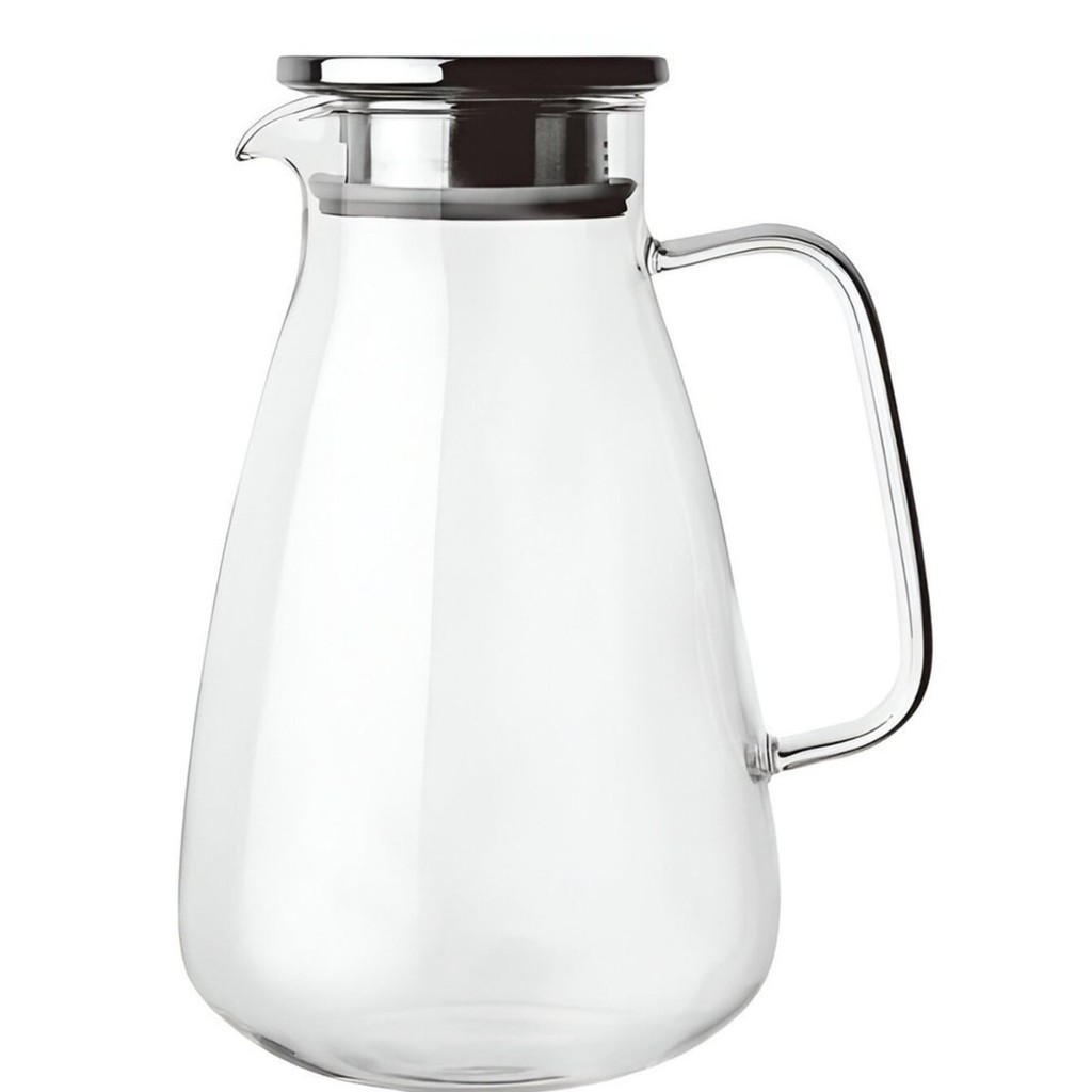 Jarra Twinkle de Vidro Borosilicato com Tampa em Aço Inox 2,2L - Fracalanza em Oferta na Shopee