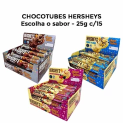 Chocotubes Tubinho de Chocolate e Wafer ESCOLHA O SABOR 25g c/15 - Hersheys