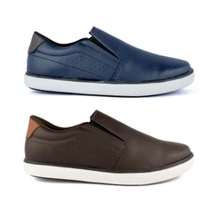 Kit 2 Tênis Casual Masculino Star Fox Confort Fechamento Elástico