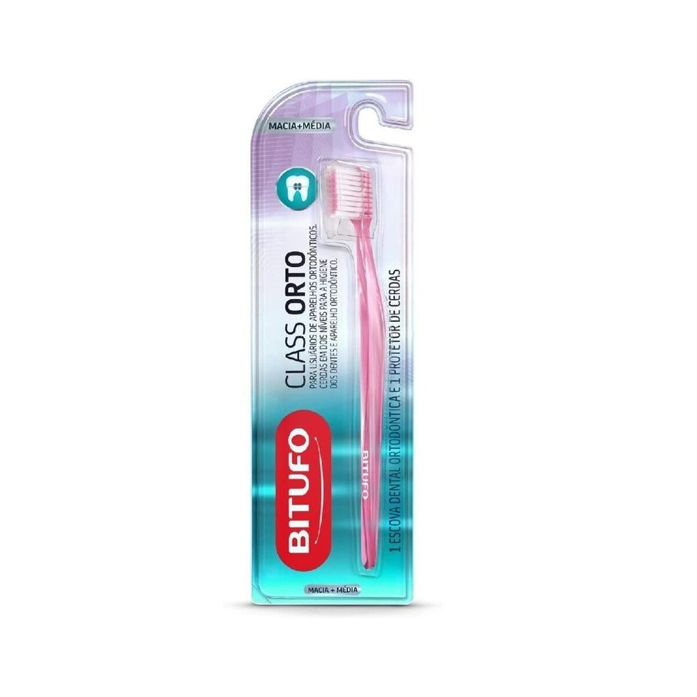 Escova Dental Bitufo Class Orto Macia Media Cores Sortidas em Oferta na Shopee