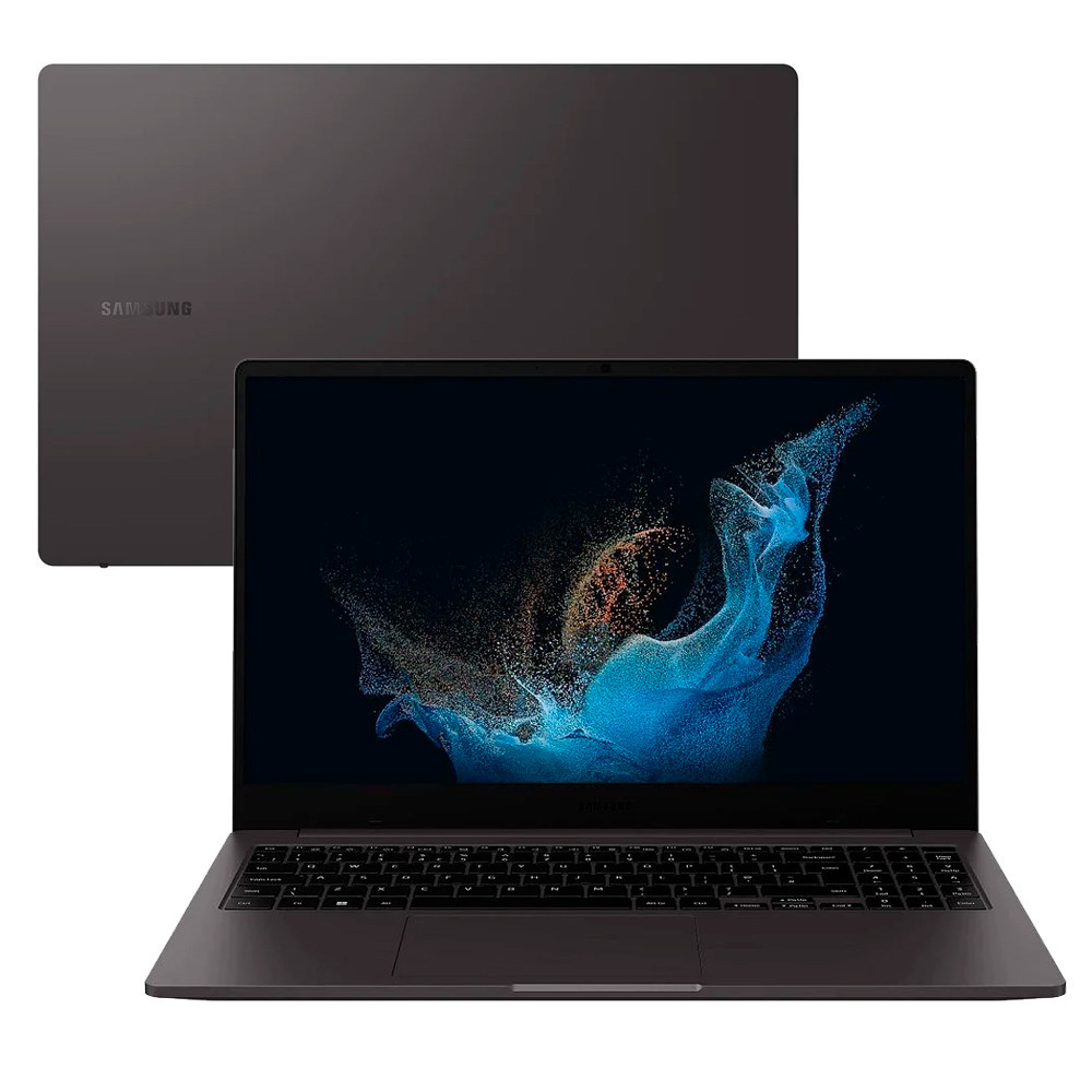 Notebook Galaxy Book2 Core i7-1255U, 8GB, 256GB SSD, + HD de 1TB, LED Full HD 15.6'', Windows 11, Grafite NP550XED-KS3BR