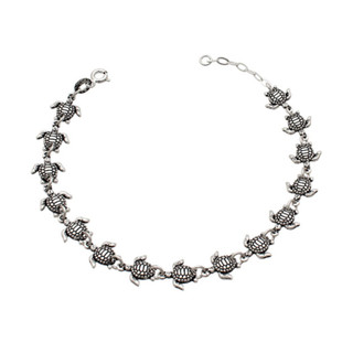 Pulseira tartarugas em prata 925 de bali em Oferta na Shopee