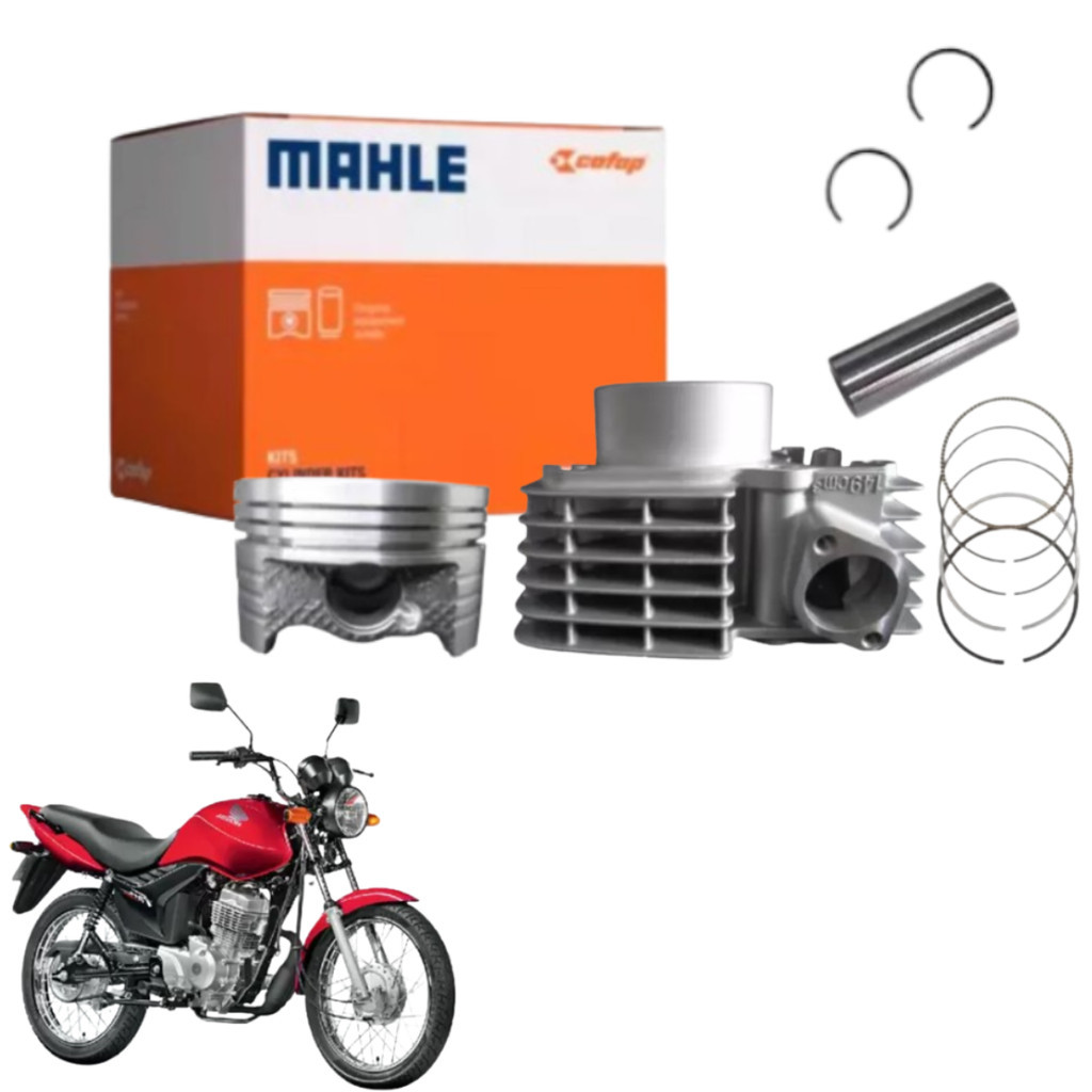 KIT CILINDRO MOTOR CG TITAN FAN 150 2004 2005 2006 2007 2008 2009 2010 A 2015 Original Mahle Cofap