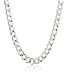 Corrente Masculina Grossa Grumet 70cm 8mm Prata 925