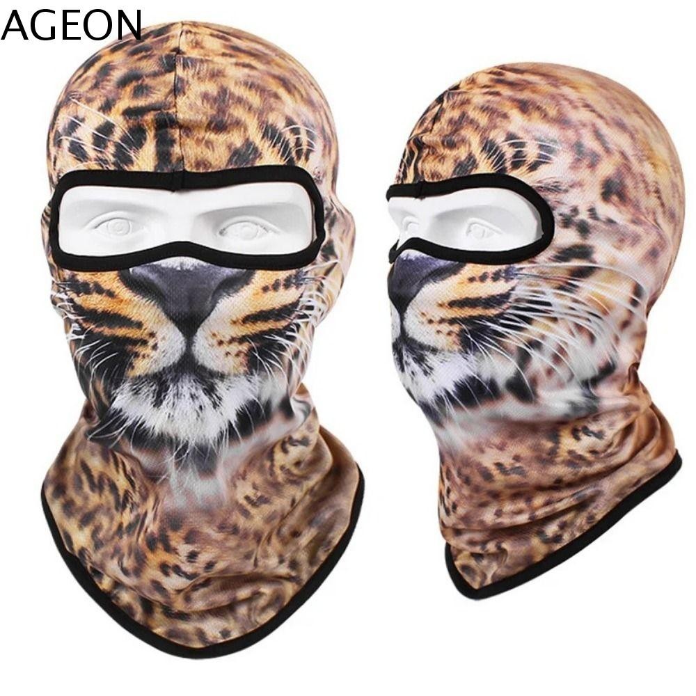 AGEON Cute Animal Balaclava , Máscara Facial Engraçada E Leve 3D , Proteção Total Da Face Contra O Vento UV Motocicleta Gaiter Pescoço