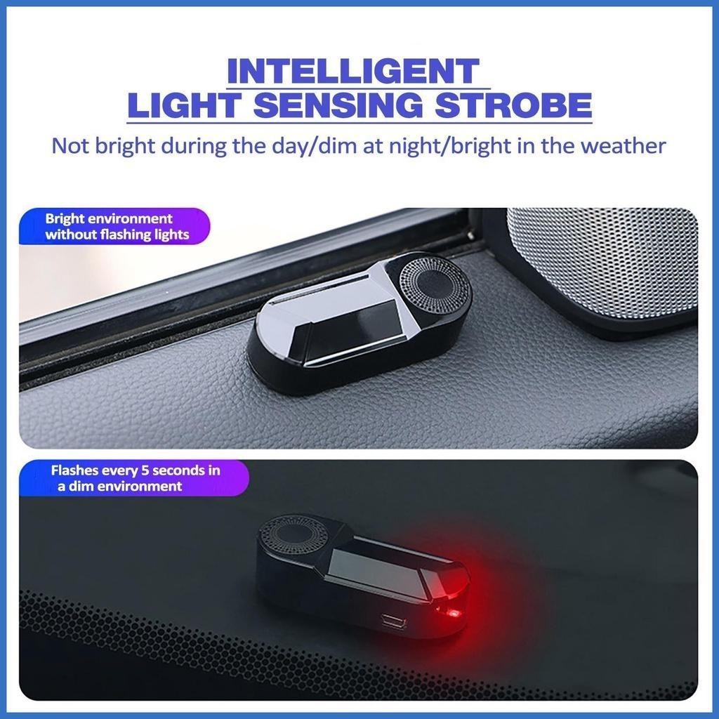 Alarme De Falso LED Piscante Para Carro Sistema De Energia Solar Produtos De Segurança Carga USB