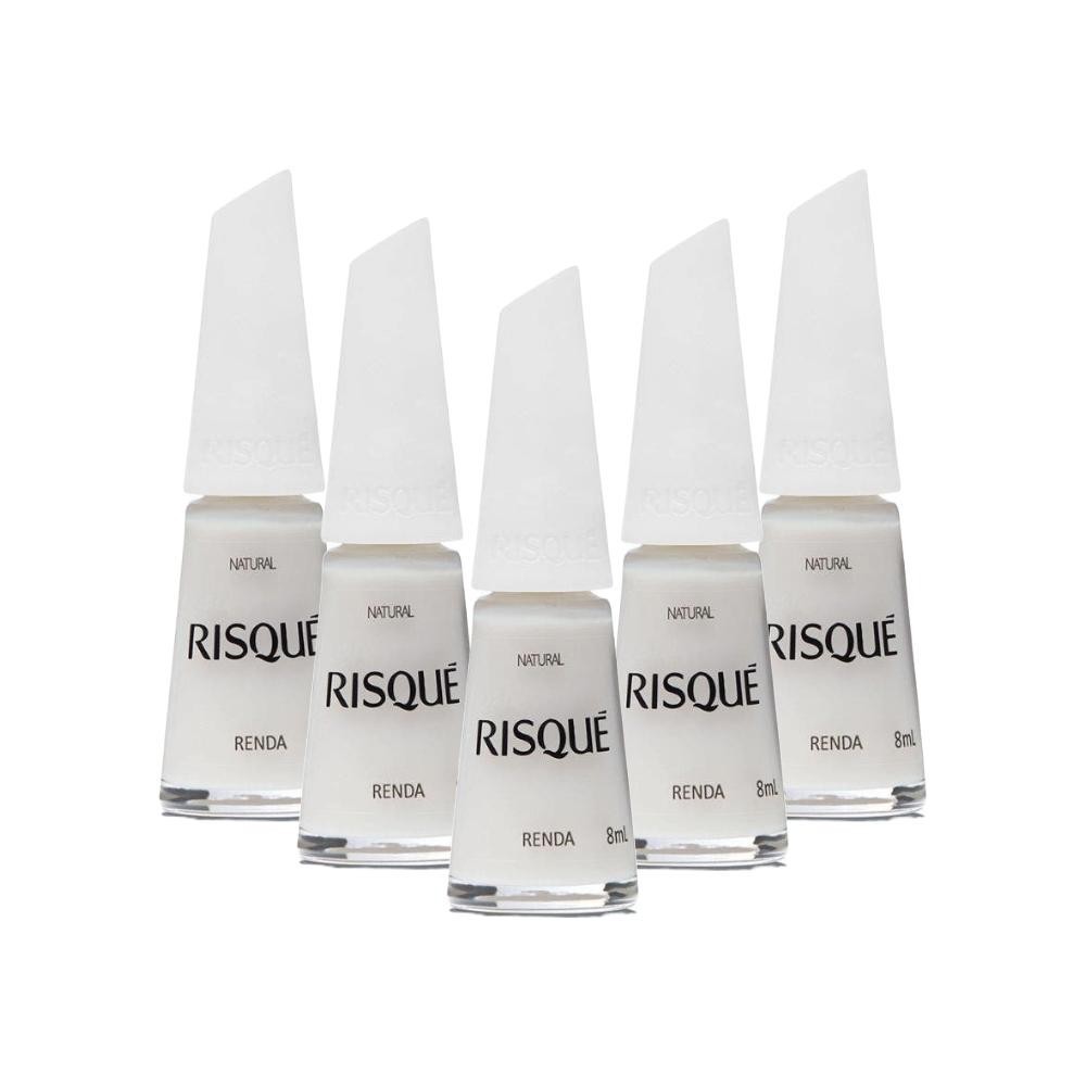 Kit Esmalte Risqué Natural Renda (5 unidades) em Oferta na Shopee