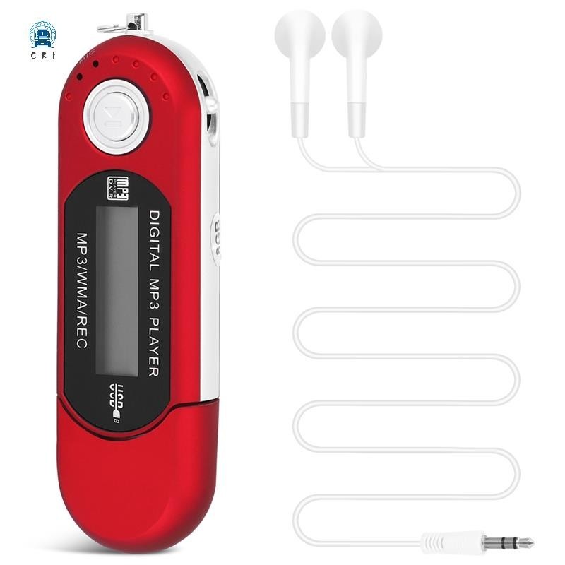 Unidade Flash USB 8G MP3 Player FM Walkman Vermelho