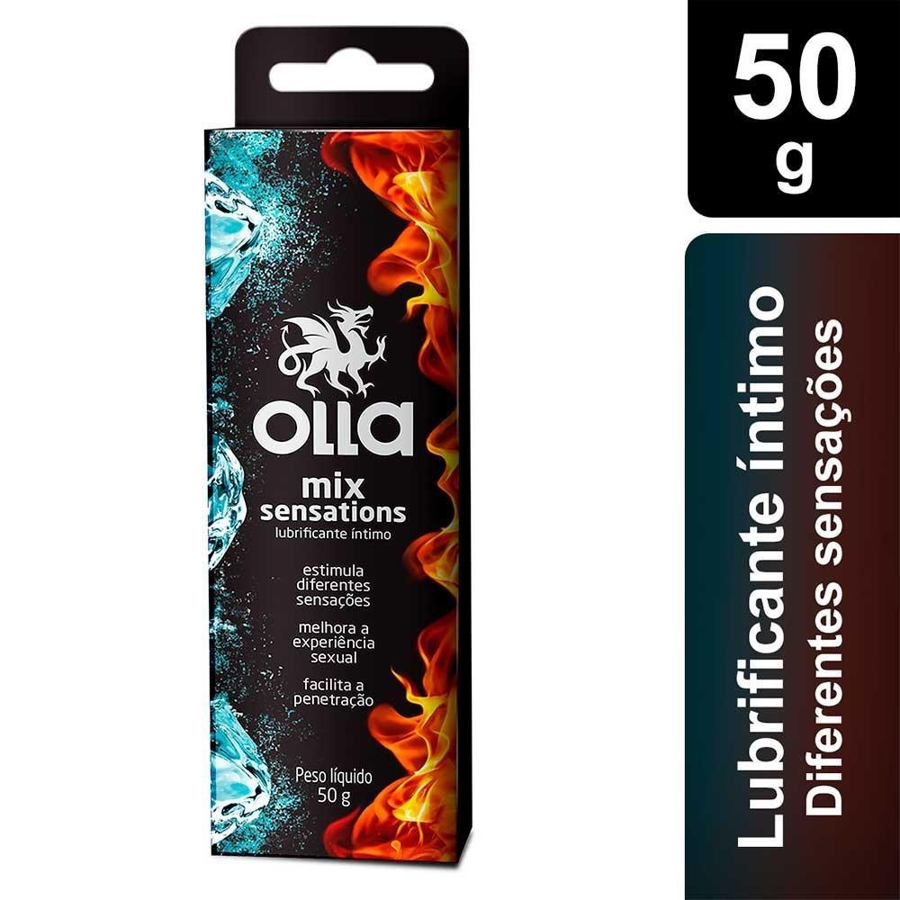 OLLA GEL LUBRIFICANTE ÍNTIMO MIX SENSATION COM 50G em Oferta na Shopee