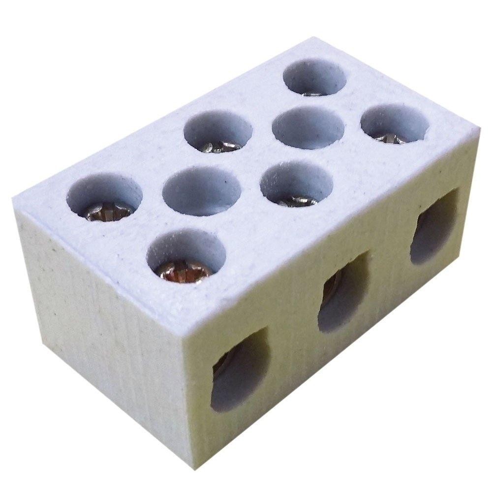 Conector de Cerâmica 10MM2 Tripolar - Embalagem com 10 Unidades - Thompson