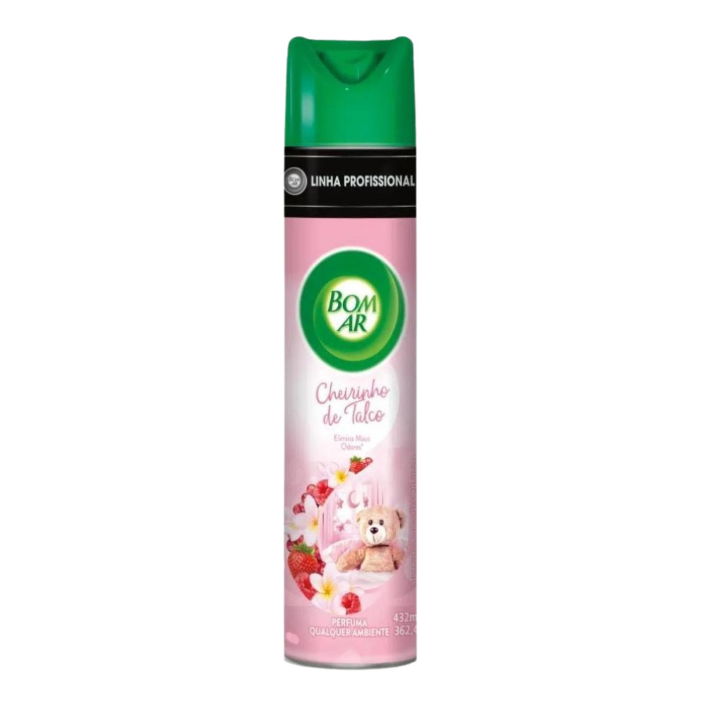 Desodorizador De Ar Aerosol Bom Ar 432Ml Cheirinho De Talco - Home & Living