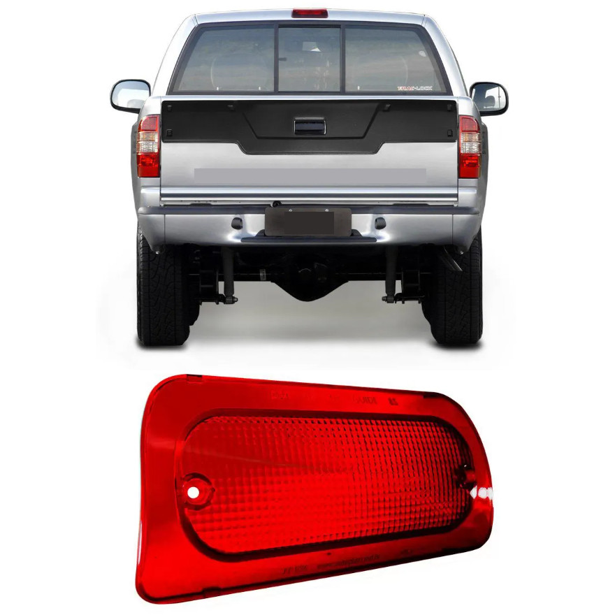 Lente da Lanterna Break Light Teto Luz Freio S10 1995 a 2011 Vermelho