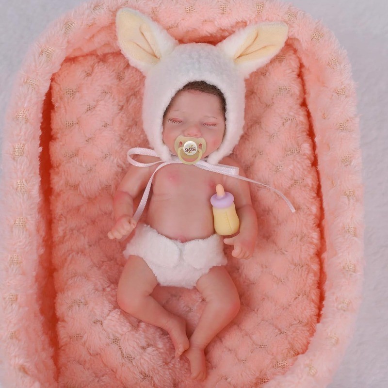 Reborn Bonecas Renascidas Miniatura De Silicone De Corpo Inteiro-Mini De 6 Polegadas Macio Com Vida Real em Oferta na Shopee