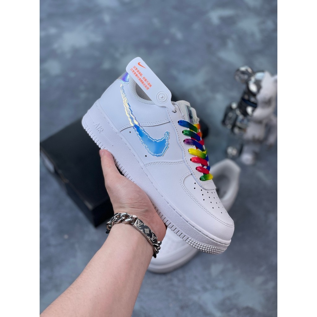 Fotografia Fora Da Prateleira Nike Air Force 1 One Little White shoes Sapatos De Skate Para Homens E Mulheres