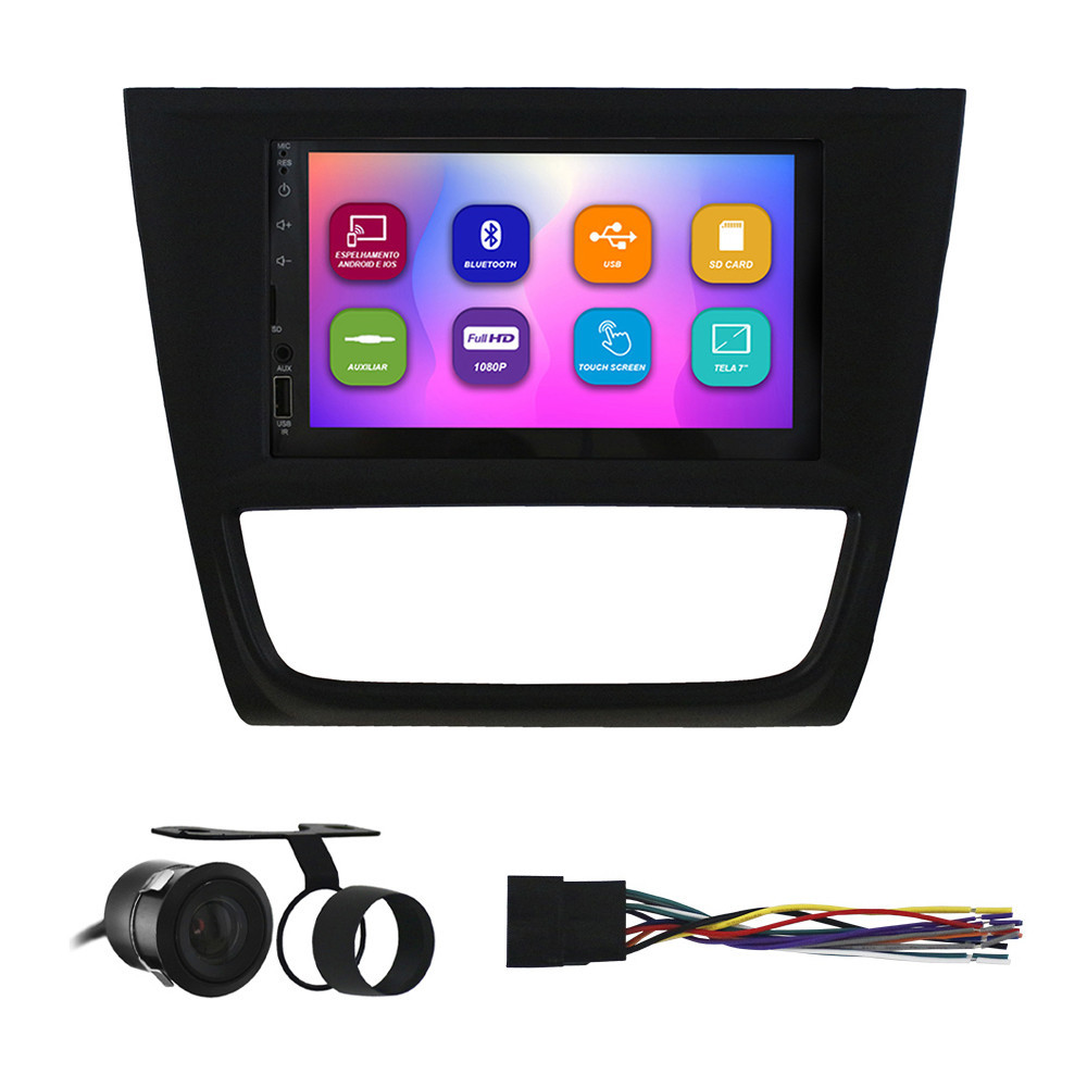 Kit Multimídia 7 Pol Gol Voyage Saveiro G6 Espelhamento Android Ios 2 Din Preto Camera Ré Acabamento Botão em Oferta na Shopee