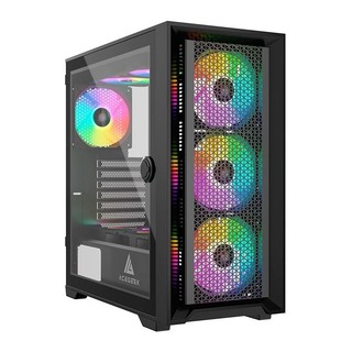 Gabinete Gamer Acegeek Tempest A370, Mid-Tower, Lateral de Vidro, Preto, AG-TEMPEST-A370-BK em Oferta na Shopee