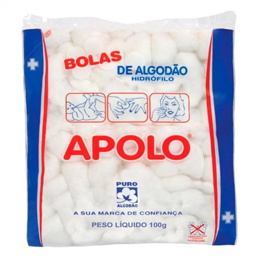 Algodao Apolo bola, branco com 100g